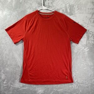 SmartWool T-Shirt men's Large Merino Wool Nylon Short Sleeve Crew Neck Tee Red